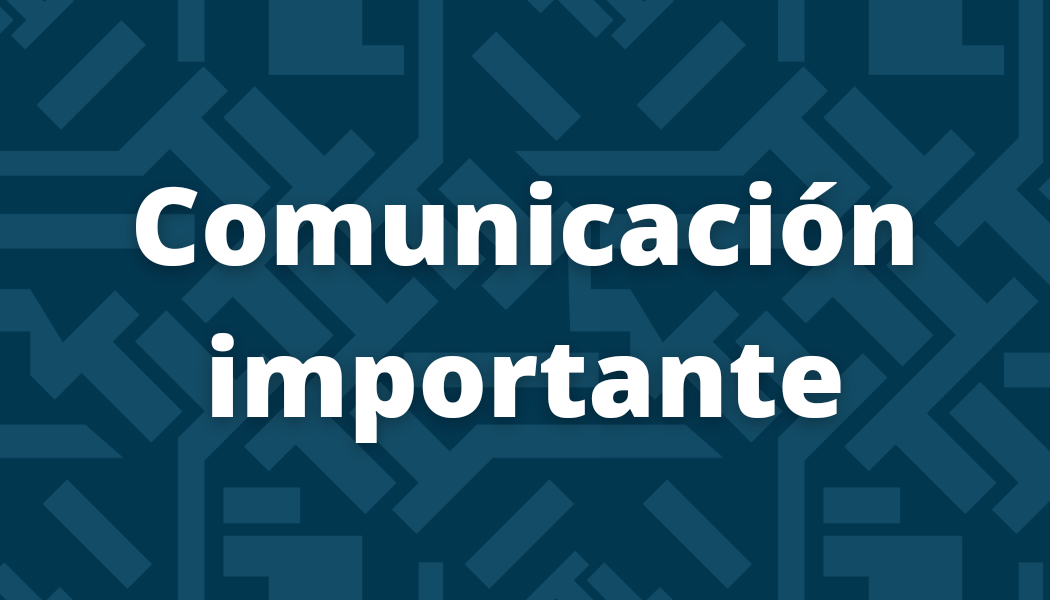 COMUNICADO IMPORTANTE MEDIDAS POR CORONAVIRUS
